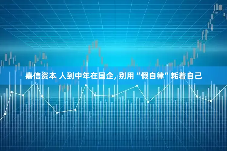 嘉信资本 人到中年在国企, 别用“假自律”耗着自己